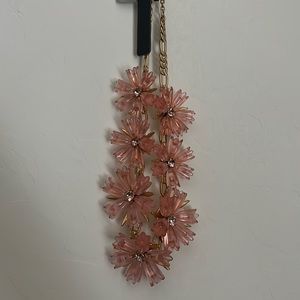 J Crew Dahlia Statement  Flower Necklace Bracelet